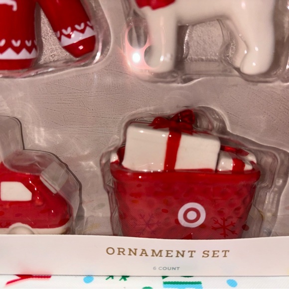 Target Themed Ceramic Ornament Set HTF - Picture 7 of 14